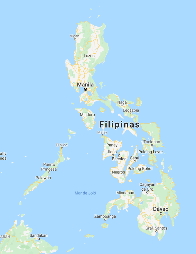 Mapa de Filipinas para imprimir en PDF