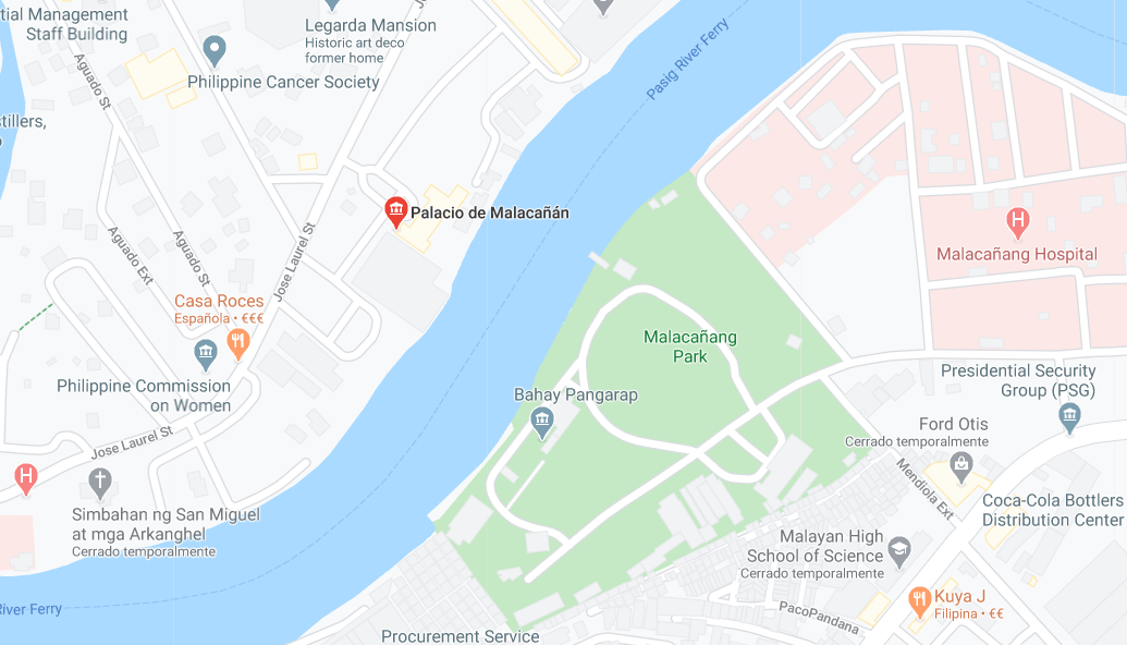 Dónde está Palacio de Malacañán, Filipinas